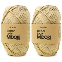 니뜨 미도리 뜨개실 40g, 101 연베이지, 2개