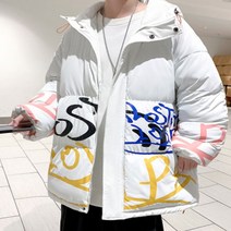 남성용 뉴 디자인 감각 루즈핏 후드 다운 패딩