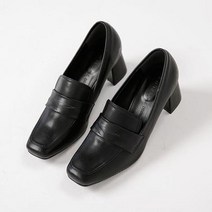 가이아슈 여성용 마키드 스퀘어 페니 로퍼힐 6cm