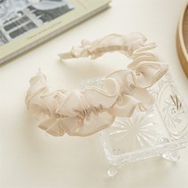 여성용 DM 크리스마스 셔링 레이스 머리띠