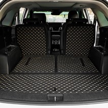 CAIMAN 카이만 퀄팅 레더 트렁크 매트 6인승, 쏘렌토 MQ4, 블랙, 아우디