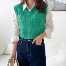 아엘비유 꽈베기 니트조끼 cpvt837k28