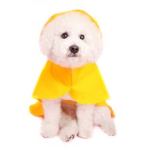 어썸키즈 강아지 판초 레인코트, yellow