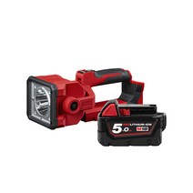 밀워키 18V LED 서치 라이트 베어툴 M18 SLED 0 + 5.0Ah 배터리 M18 B5, 1세트