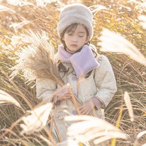 르샤누아 여아용 퍼프 코트 + 퍼머플러