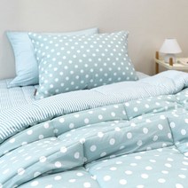 마이하우스 도트 차렵이불 + 베개커버 + 패드 세트