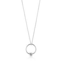 아니아하이에 여성용 모던 써클 925 실버 로듐 도금 목걸이 N002-01H + 쇼핑백