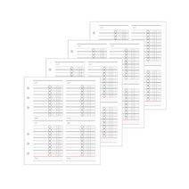 잼스튜디오 위클리 6공 미니 가계부 리필 속지 4p, 32매