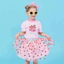 라라아망 여아용 스트로베리 샤 스커트