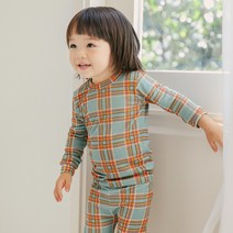 배냇베이비 아동용 타탄 체크 실내복