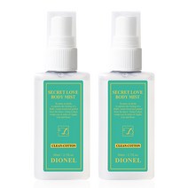 디오넬 시크릿러브 바디미스트 클린코튼, 80ml, 2개