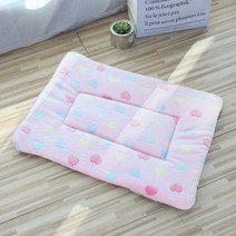 부드러운 반려동물 댕냥이 패턴 애착 방석, 하트 핑크