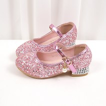 베베마루 여아용 돌가루 큐빅굽 신발 9847