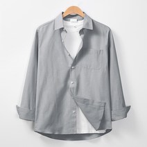 레이먼 남성용 페펄 오픈카라 데일리 셔츠