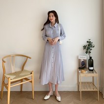 아로틴 카라 플리츠 원피스 OPS6063K11