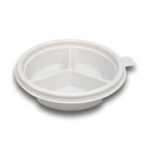 생활엔 반찬죽용기 125파이 3칸 뚜껑 별매, 50개입, 1개