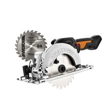 WORX ORANGE 충전 미니 원형톱 베어툴 120mm 20V WX531.9 + 목공날 WA5100, 1세트