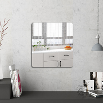 디트리 붙이는 아크릴 정사각형 거울 20 x 20 cm