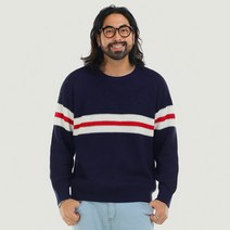 파이브엑스라지 남성용 빅사이즈 하찌 단가라 긴팔 니트