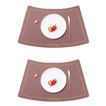 북유럽 스타일 원형 테이블 골드 포인트 식탁 매트 2p, 06, 50.5 x 29.5 cm