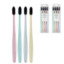 칼리오페 마카롱 숯 미세 칫솔 4종, 2세트, 4개