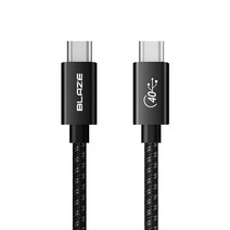 블레이즈 C to C 100W USB3.2 20Gbps 고속 충전 케이블 PD3.2 2m, 블랙