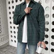 맨타임 남성용 EZZ 데일리 타탄체크 카라셔츠