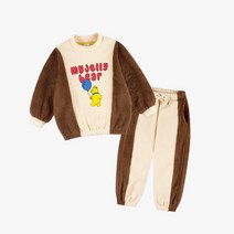 월튼키즈 아동용 젤리 베어 뽀글이 상하의 세트