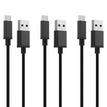 저스트포유 Micro USB 싱글 케이블 2m, 블랙, 3개