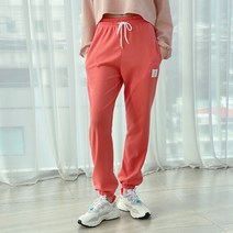 여성용 라벨링 트레이닝 조거 팬츠