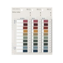 오트라 스티키 노트 분류 체크 점착메모지, 스퀘어 - 하프컬러, 3개