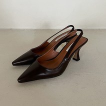 슈가펀 스토크 스틸레토 미들굽 슬링백 6.5cm