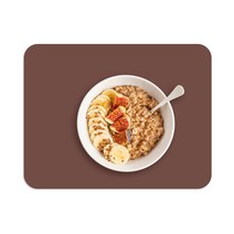 엘로니 플랫 사각 실리콘 테이블 매트, 초코브라운, 368 x 280 mm