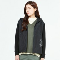 지센 여성용 저지 패치 후드 집업 점퍼 LSJPLA71