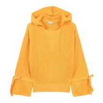 AENUS 여성용 끈장식 니쥬 후드 니트