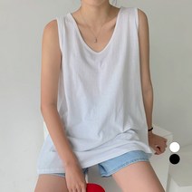 무드인더 여성용 루즈핏 플레어 나시
