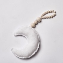 스토리빙 북유럽풍 우드 달장식 모빌, 화이트