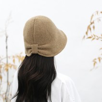 아이엠캡 묶음장식 와이어 울 버킷햇