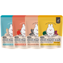 리틀스푼 유아용 유기농 현미롱스틱 쌀과자 4종 세트, 흑미맛, 단호박 + 고구마 혼합맛, 사과 + 당근 혼합맛, 현미맛, 1세트