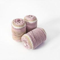 파스텔 코튼 그라데이션 실 3p, 말린장미믹스, 193m