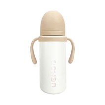 유비맘 유아용 시그니처 보온보냉 스테인리스 빨대컵 330ml, 초코, 1개
