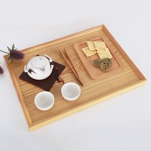 100SU 사각 원목 네추럴 우드 트레이, 베이지