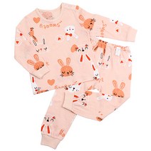 메이키즈 아동용 레빗뿅뿅 오가닉 9부 쟈가드 상하 세트