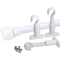 썬데코 25mm 커튼봉 뉴캡   조절 브라켓 세트, 화이트
