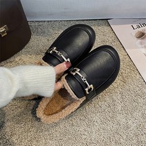 에어 여성용 베이지 클래식 겨울로퍼