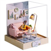 아이엠미니 DIY 미니어처하우스 미니멀 거실 도구 + 케이스 + 한글설명서, 혼합색상