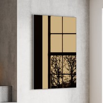 [거울테두리액자몰딩] 벽 테두리 장식 DIY 시트지 액자 몰딩 접착식 거울 라인 북유럽, 30mm, 블랙+골드 (5m)