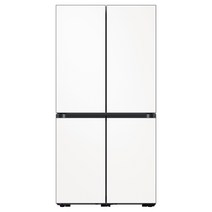 삼성전자 비스포크 4도어 키친핏 냉장고 615L 방문설치, RF60B91U2W6, 새틴 화이트