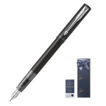 파카 벡터 XL 메탈릭 블랙 CT 만년필 + 카트리지 기프트 세트, F