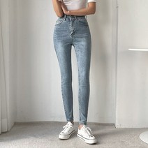 빼빼 여성용 히든밴딩수선없이 맞춰입는 스키니 청바지 롱